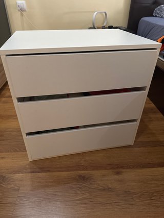 Cajonera blanca de 3 cajones