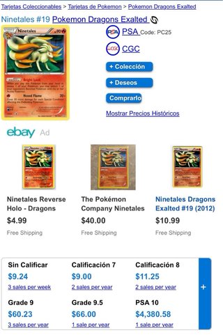 Ninetales y Gyarados Dragon Exalted
