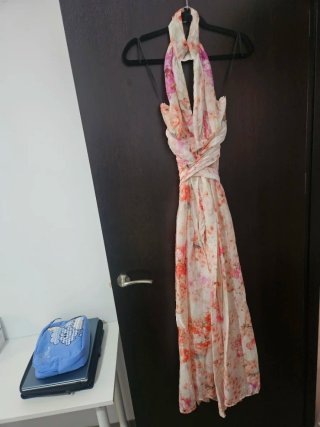 Vestido largo estampado floral