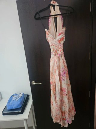 Vestido largo estampado floral