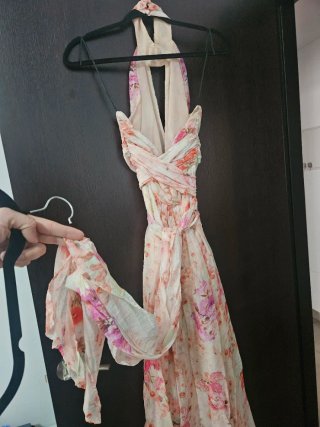 Vestido largo estampado floral