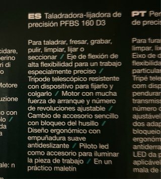 PARKSIDE PFBS 160 D3 Taladro-Lijadora Precisión