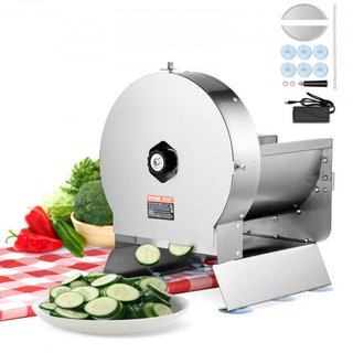 Cortadora de Verduras Eléctrica, Máquina de Cortar Comercial Ajustable de 0-0.5"/0-12mm, Convertible a Manual, Máquina Cortadora de Alimentos de Acero Inoxidable, para Papa, Limón, Tomate, Manzana