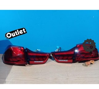 FE PILOTOS FULL LED BMW F32 F33 F36 LIGHT BAR OLED FONDO ROJ