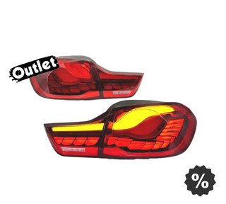 FE PILOTOS FULL LED BMW F32 F33 F36 LIGHT BAR OLED FONDO ROJ