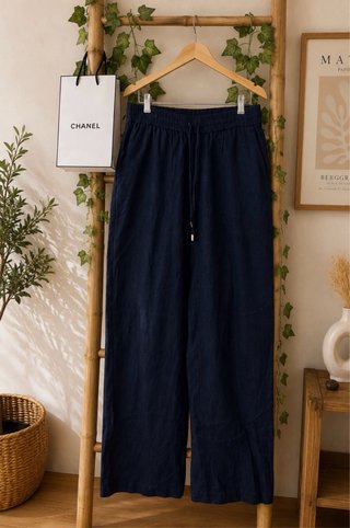 Pantalón lino azul