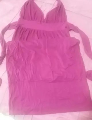 Vestido rosa halter