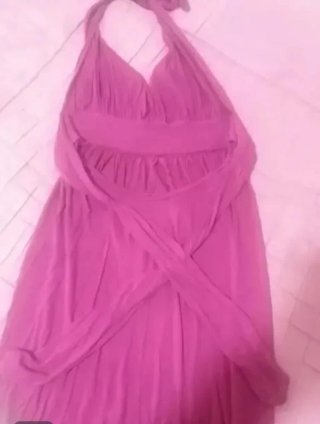 Vestido rosa halter