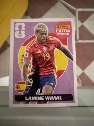 Estampita Panini Extra Sticker Lamine Yamal