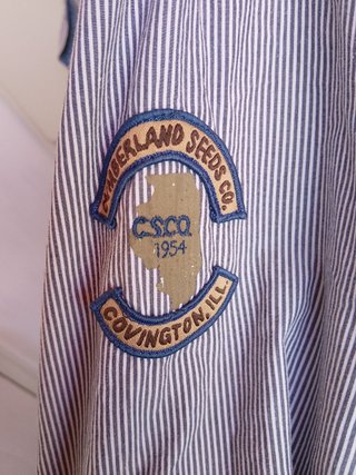 Camicia stile militare righe vintage bianco cotone