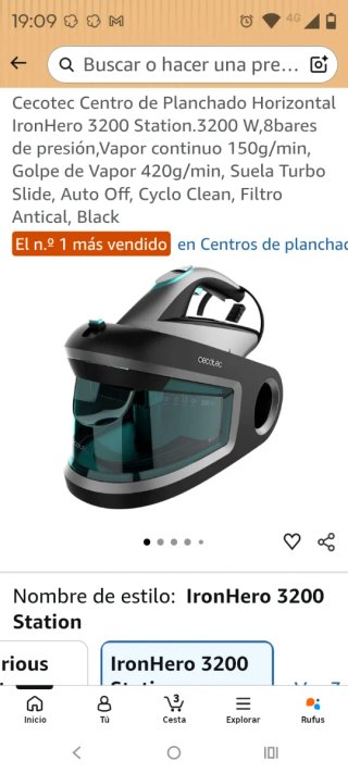 Plancha de Vapor Cecotec IronHero 3200