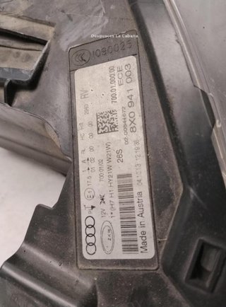 Audi 23096523 8x0941003 faro izq a1 (8x1, 8xk) 1.6