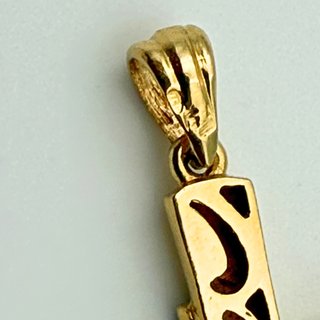 Colgante Cruz Oro 18K Flores Esmaltadas 3,50gr