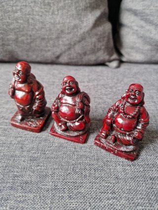 6 Figuras Buda Sonriente Rojo