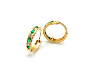 E1812891-34 Argollas Oro 18k Con Circonita