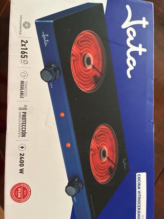 Cocina Vitrocerámica Jata 2 fuegos 2400W