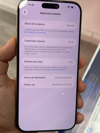 IPHONE 16 PRO MAX DORADO 256GB SALUD 92%