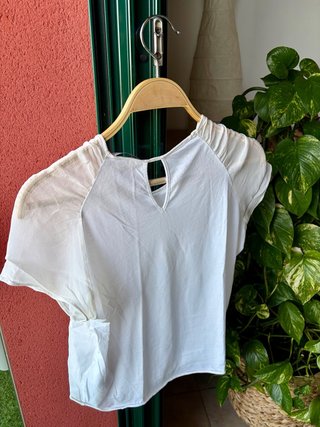 Camiseta blanca manga corta