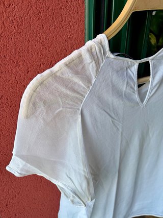 Camiseta blanca manga corta