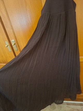 Vestido Zara Cut Out Marrón Talla M