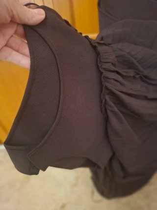 Vestido Zara Cut Out Marrón Talla M