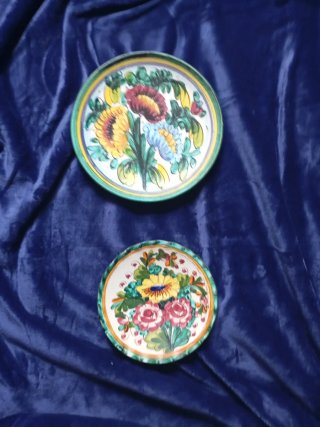 Piatti decorativi ceramica Toscana Misure in foto