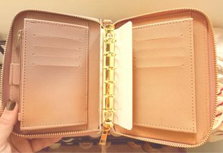 Cartera A7 Anillas Cash Stuffing oro rosa