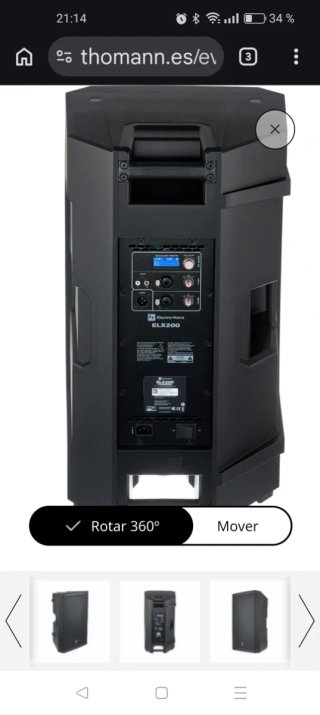 Altavoz EV ELX200-15P Negro