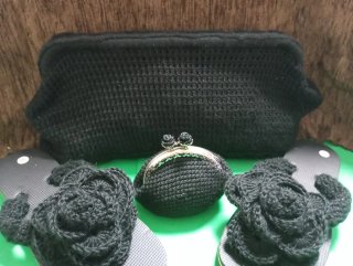 Conjunto crochet: Bolso y Chanclas