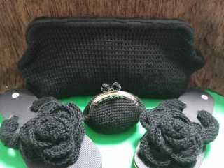 Conjunto crochet: Bolso y Chanclas