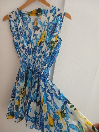Vestido Verano Estampado Italiano Talla Única