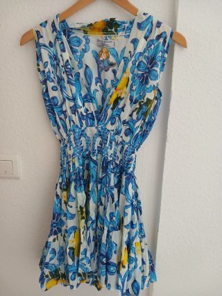 Vestido Verano Estampado Italiano Talla Única