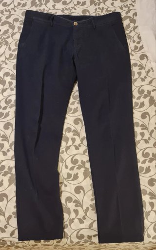 Pantalón Massimo Dutti Slim Fit Azul Marino