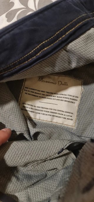 Pantalón Massimo Dutti Slim Fit Azul Marino