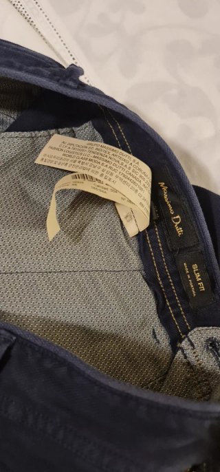 Pantalón Massimo Dutti Slim Fit Azul Marino