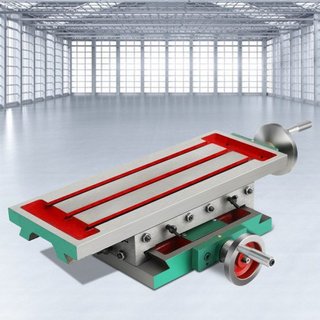 Mesa de Fresado 17.7×6.7 Pulgadas (450 x 170 mm) Mesa de Fresado de Deslizamiento Compuesto de 30KG Mesa de Trabajo Multifuncional Fresadora Cruzada de 2 Ejes 4 Direcciones para Todos los Soportes...