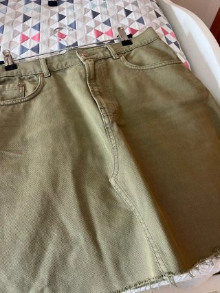 Falda vaquera verde Easy Wear Talla M