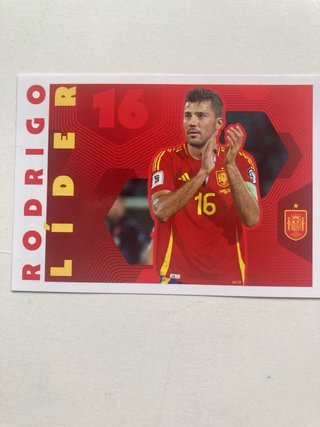2 Cromos Rodri. Mejor jugador del mundial. TOP