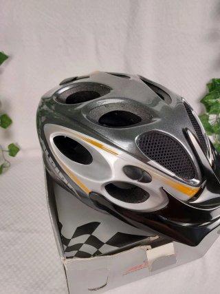 Vintage Casco Da Bicicletta Alpina Silver