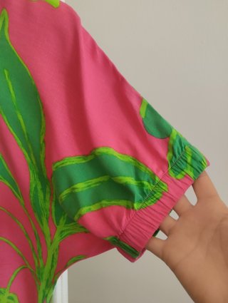 Top Desigual Tucano Tropical Rosa Tamanho S