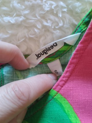 Top Desigual Tucano Tropical Rosa Tamanho S