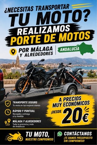 Transporte de motos en malaga y andalucia
