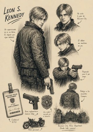 Láminas Resident Evil Sombras Raccoon City 1.0
