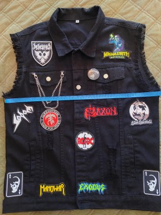 Chaleco de batalla metalero de hombre