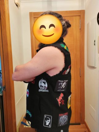 Chaleco de batalla metalero de hombre