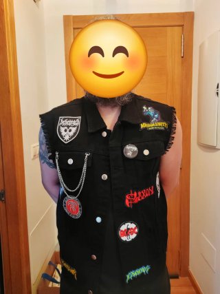 Chaleco de batalla metalero de hombre