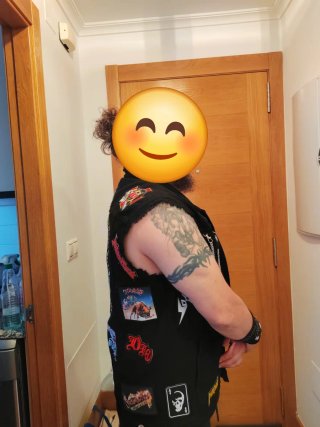 Chaleco de batalla metalero de hombre