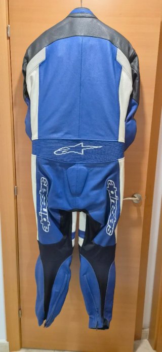 Mono Moto Alpinestars Azul/Blanco Talla 58