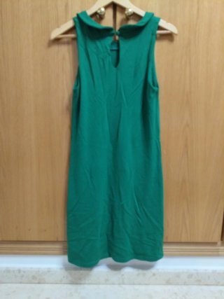 Vestido verde sin mangas mujer talla M