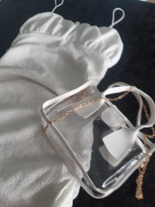 Vestido TXS blanco corto + bolso
